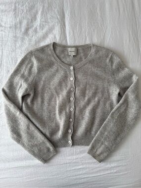 Reformation Clara Cashmere Cardigan - Granite